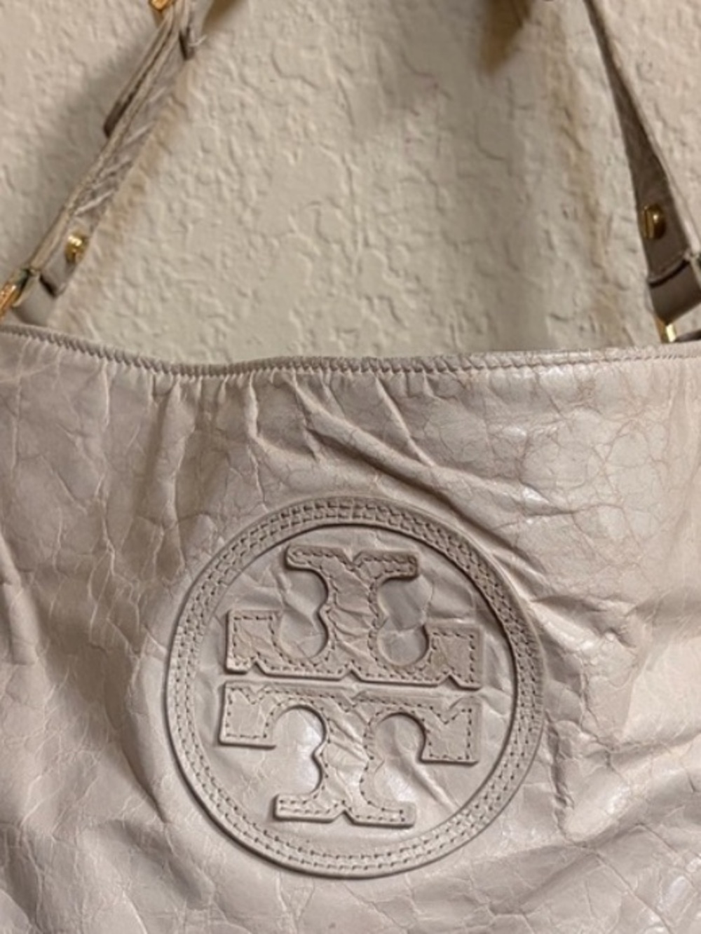 Tory Burch Off-White Leather Shoulder Bag